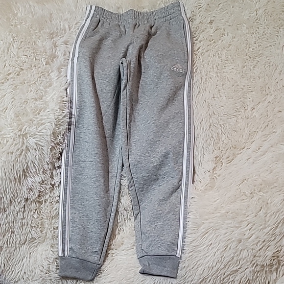 Adidas Kids Grey Track Pants - Picture 1 of 9